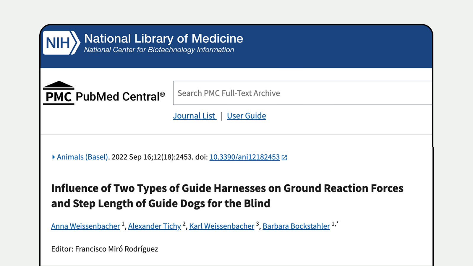 Screenshot of a PubMed search result page in German.